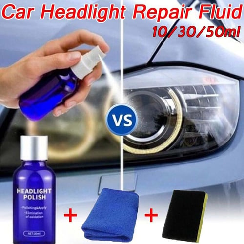 10/30ml 9H Hardness Auto Headlamp Scratch Remover Car Headlight Lens  Restorer Repair Liquid Polish Cleaning Kit