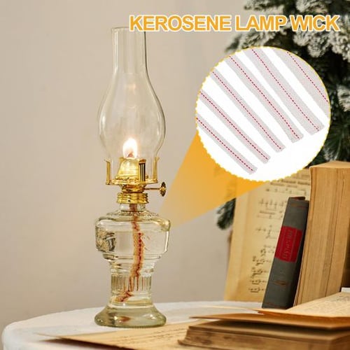 1 Wide Flat Wick for Kerosene Oil Lamps 100% Cotton 8 Long Pack of 5