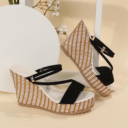 Platform Sandals Wedge Woman Shoes Fashion Elegant Ladies Slippers