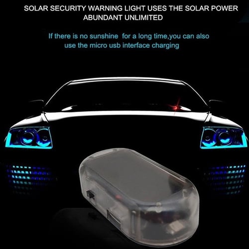 Car LED Alarm Light Imitation Fake Solar Power Security System