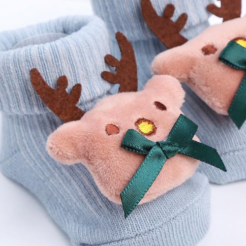 Women Winter Warm Fluffy Socks Home Floor Sleep Kawaii 3D Bear