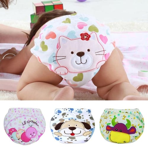 6pcs Baby Cotton Training Pants Diapers Panties Nappy Reusable