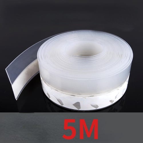 Door Seal Strip Weather Stripping Adhesive Silicone Windows Bottom Stopper  16FT