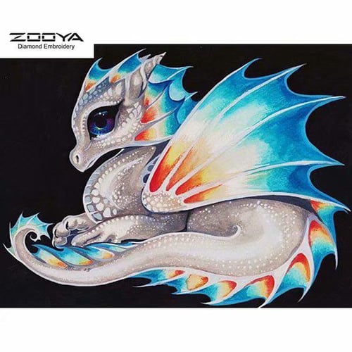 Cheap ZOOYA 5D DIY Diamond Painting Dragon Full Square & Round