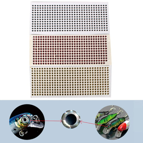 500PCS/Pack 3-6mm Fish Eyes 3D Holographic Lure Eyes Fly Tying