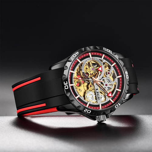 LIGE Top Brand New Mechanical Watch Creative Hollow out Design Silicone  Strap Men Mechanical Watch Sports Leisure Nightlight Waterproof Men Watch -  buy LIGE Top Brand New Mechanical Watch Creative Hollow out