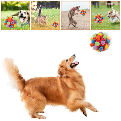 Dog Snuffle Ball Interactive Toy Portable Foraging Skills Slow Feeder  Training