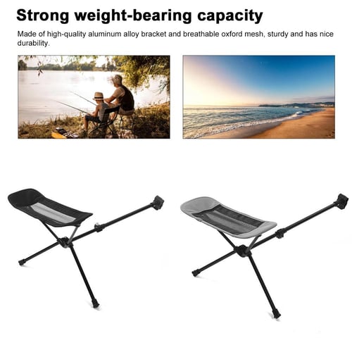 Lightweight Folding Chair Footrest Aluminum Alloy Foldable Feet Legs Rest  Footstool Foot Rest for Picnic Fishing