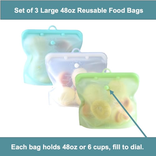 Sous Vide Bags 20Pcs Reusable Vacuum Food Storage Bags Kit with