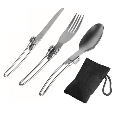 3pcs set stainless steel folding spork