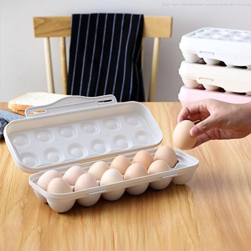1pc Egg Storage Container, 15 Grids Large Capacity Egg Keeper, Refrigerator  Food Classification Storage Box