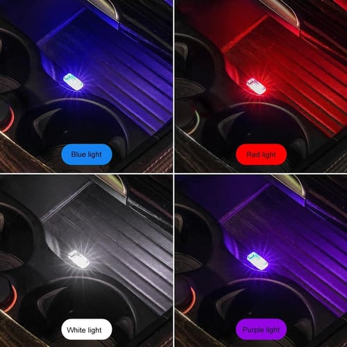 Mini USB LED Car Light Ambient Night Light Decorative Neon Lamp Auto  Interior Atmosphere Light 1pcs