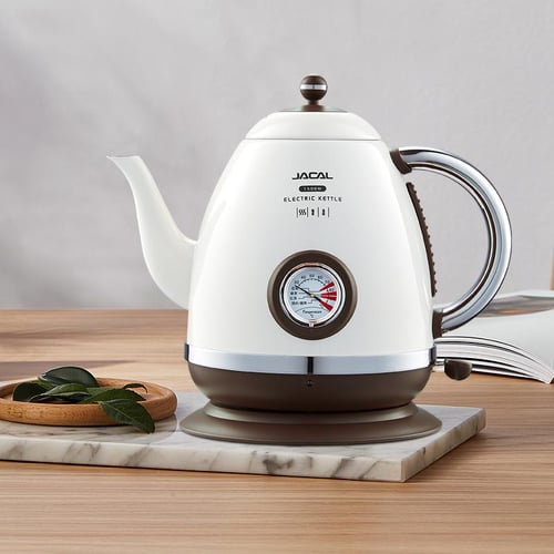 Retro Electric Kettle 304 Stainless Steel Household Appliances 1.5l  Portable Travel Water Boiler 1500w European Style Coffee Pot