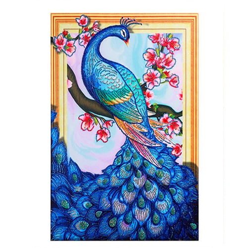 HUACAN 5D Diamond Painting Notebook Notebook Peacock Special