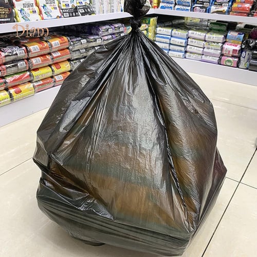 1 Roll (15Pcs/Roll) Thickened Drawstring Trash Bag Garbage Bags