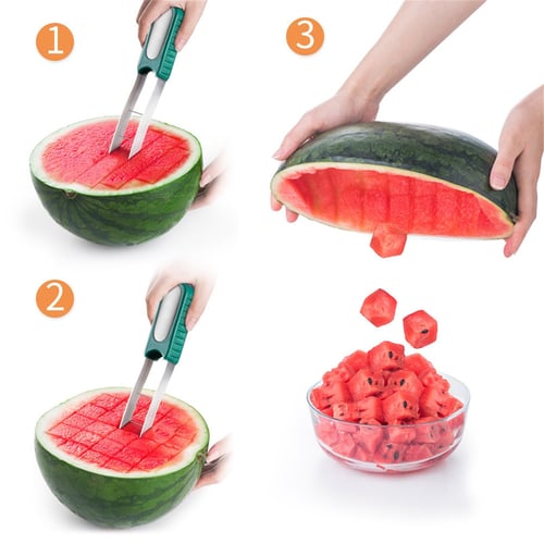 25*3cm Watermelon Slicer Cutter Silver Watermelon Melon Cutting