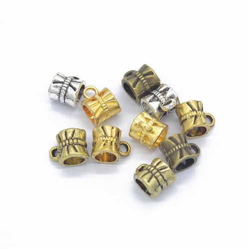 Cheap 10pcs/Lot Pendant Clip Clasp Fasten Buckle Pendant Connector Copper  Charm Bail Beads Jewelry Findings DIY Jewelry Making Jewelry Accessories