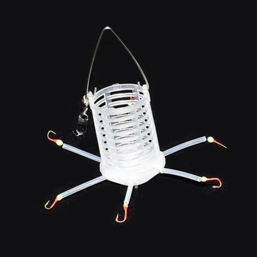 Plastic Fishing Trap Basket Anti Winding Hollow Fishing Bait Cage With Six  Hook - buy Plastic Fishing Trap Basket Anti Winding Hollow Fishing Bait  Cage With Six Hook: prices, reviews