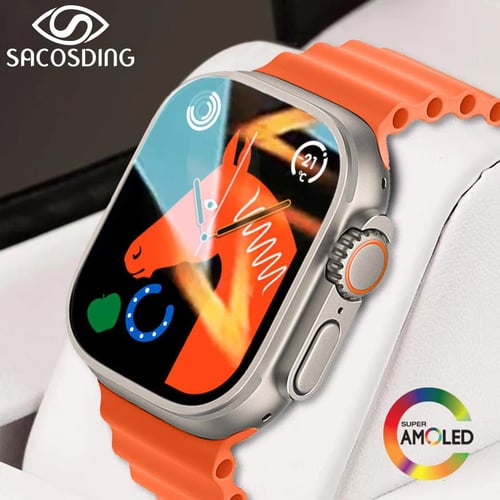 Acquista 2023 HK95 Ultra Smart Watch serie da uomo 1.96 pollici ad alta  aggiornamento Rtae schermo AMOLED NFC chiamata Bluetooth Smartwatch per IOS