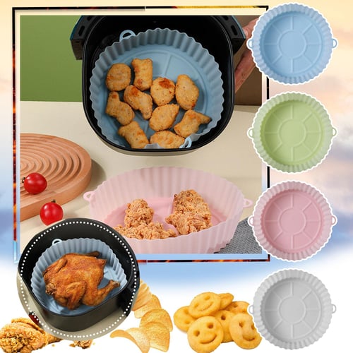 Air Fryers Oven Baking Tray Fried Pizza Chicken Basket Mat Airfryer  Silicone Pot Square Replacemen Grill Pan Accessories