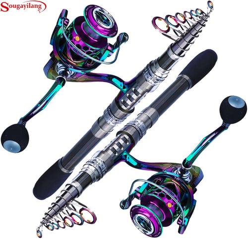 SOUGAYILANG Portable Travel FIshing Rod Combos 1 .8M-3.3M Carbon Fiber  Telescopic Fishing Rod With 13+1BB Spinning Fishing - buy SOUGAYILANG  Portable