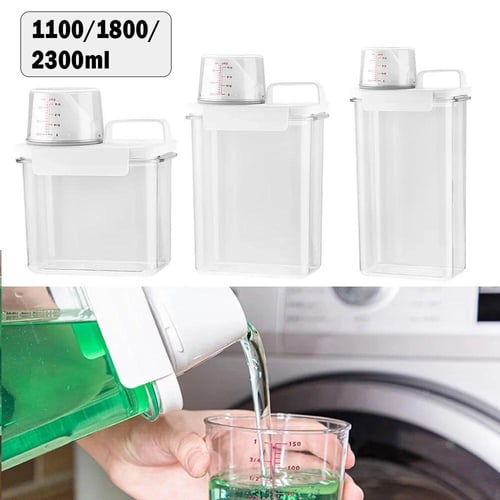 Convenient Measuring Cup Included 2300ml Airtight Laundry Detergent  Dispenser