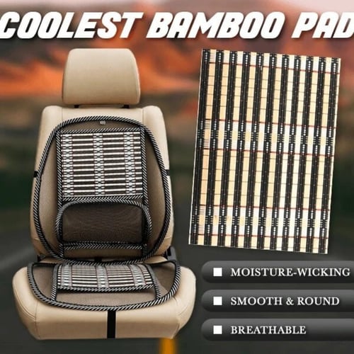 1pc Front Seat Car Bamboo Cushion, Cooling Bamboo Pad For Summer