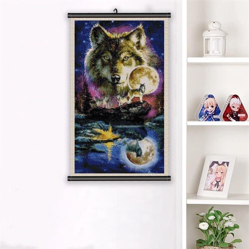 DIY 5D Diamond Painting Wolf Owl Dreamcatcher Diamond Mosaic Embroidery  With Photo Frame Animal Picture Home Wall Decoration