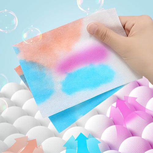 Cheap 50/100PCS Laundry Detergent Tablet Sheet Washing Wipe Machine Tide  Color Catcher Grabber Bubble Cloth Anti Dyed Home Cross