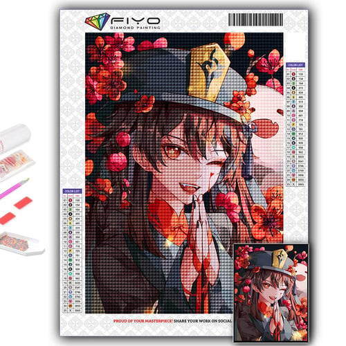 Anime Genshin 5D Diamond Painting Kit Cross Stitch Rhinestone Full Drill  DIY Art