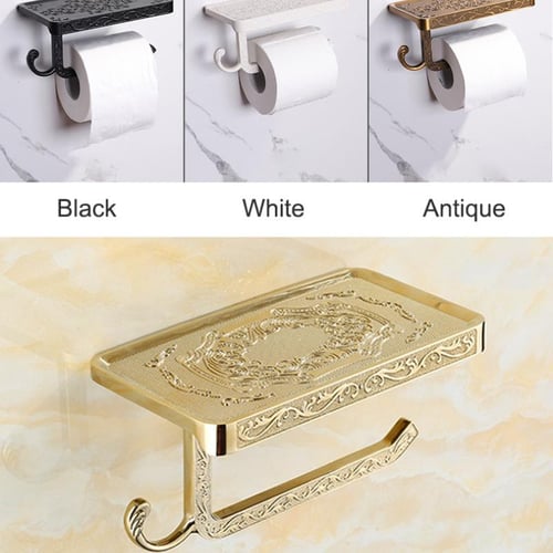 Antique Brass Toilet Paper Holder Bathroom Mobile Holder Toilet