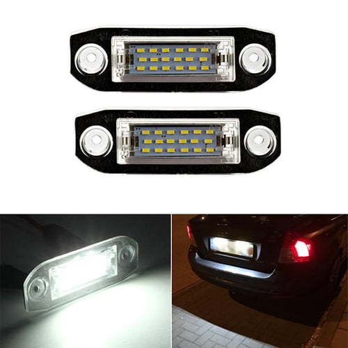 1 Pair Of Led Number Plate Lights For Volvo C70 S40 S60 S80 V50
