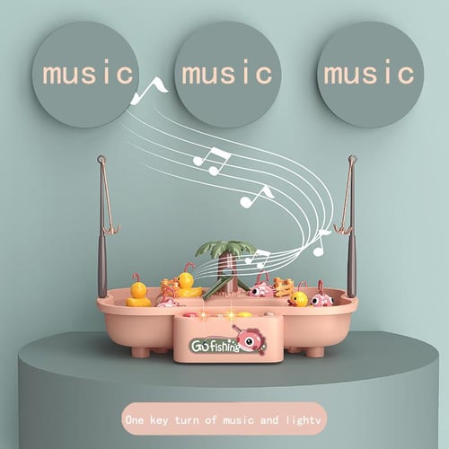 Kids Magnetic Music Electric Fishing Duck Platform Toy 