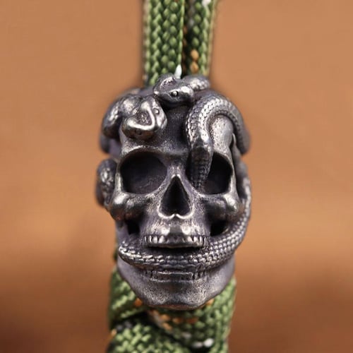 Brass Knife Beads Lanyard Pendants Jewelry EDC DIY Paracord Charms