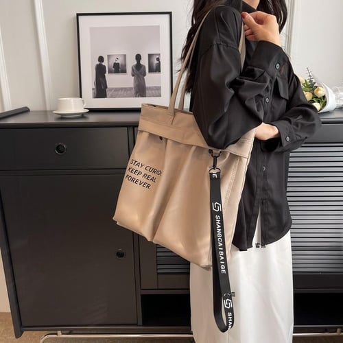 Yogodlns Fashion Canvas Handbag and Purse Female Large Capacity Shoulder  Bag Letter Design Crossbody Bag Casual Totes Bag Bolsa