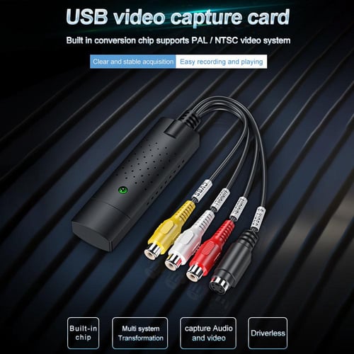 VHS to Digital Converter USB 2.0 Video Audio Capture Card Box VCR DVD TV To  Digital Adapter