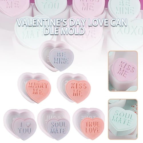 3D Love Candle Silicone Mold DIY Handmade Heart-shaped Soap Gypsum