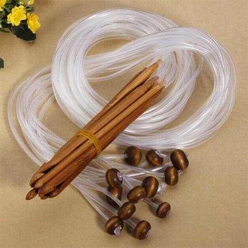 Carbonized Bamboo Crochet Hook Knitting Crafts Needles 12 Sizes