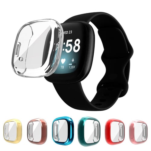 For Fitbit Versa 4 3 2 Lite/Fitbit Sense Watch Case Full Cover Screen  Protector