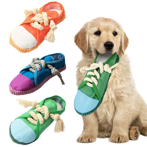 Slipper Shape Dog Chew Toys TPR Dog Teething Toys Interactive