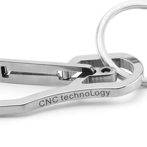 HOT! Titanium EDC Alloys Heavy Duty Carabiner Keychain Quick Release Hooks  With Titanium Key Ring Snap Spring 6*2.5*0.35cm