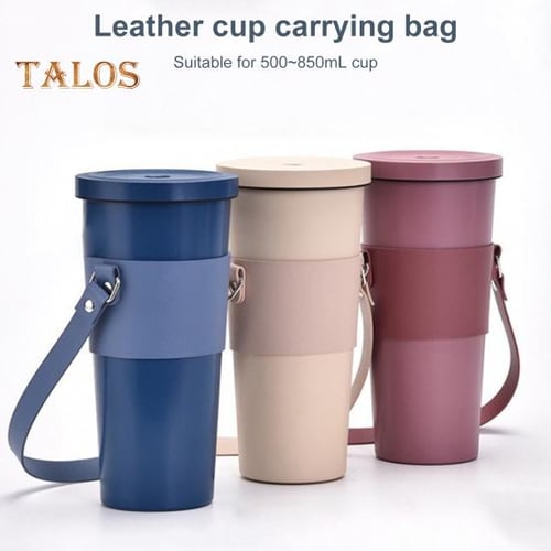 Portable PU Leather Coffee Cup Holder With Handle Strap Hand-carrying Cup  Bag Carrier For Boba Tea - Buy Portable PU Leather Coffee Cup Holder With  Handle Strap Hand-carrying Cup Bag Carrier For