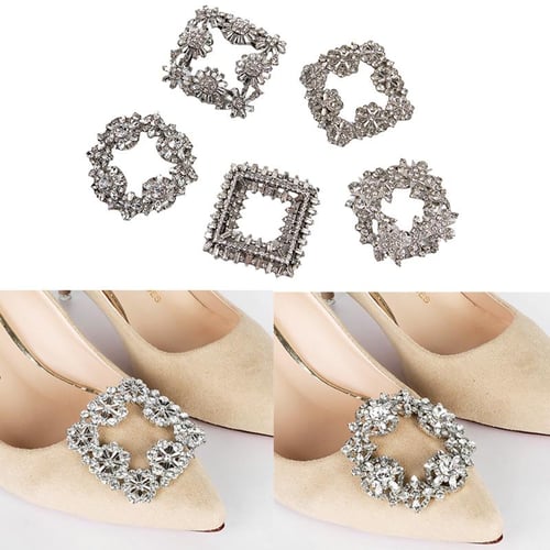 1Pcs Wedding Shoes Decorative Clip High Heel Shoe Clip Women Bride Shiny  Rhinestone Clips Shoes Charm Buckle Decoration Tool