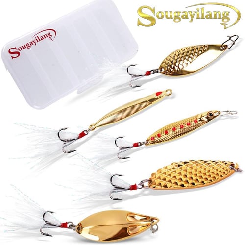 16pcs Spinners Spoons Fishing Lures Kit Portable Lure Bait With Storage Box  Tackle Accessories For Freshwater Seawater