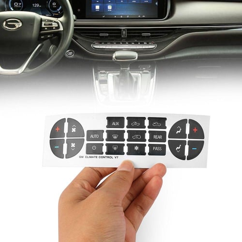 Climate Control Replacement Car Interior Stickers Control Button