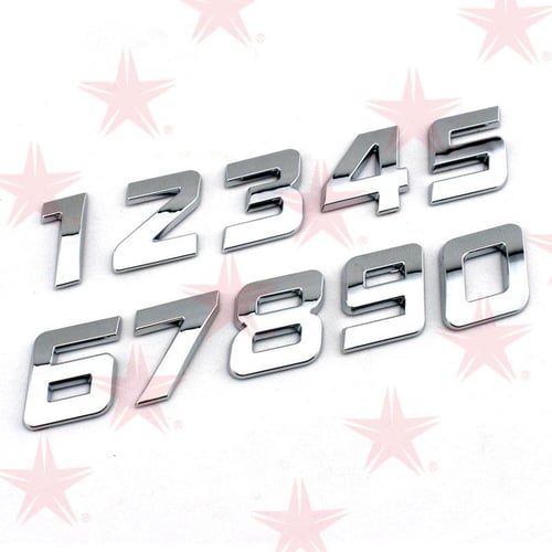 DIY 25mm high Italic plastic 3d chrome letters numbers self adhesive  Alphabet car sticker auto sign Car Accessories Decoration - buy DIY 25mm  high Italic plastic 3d chrome letters numbers self adhesive