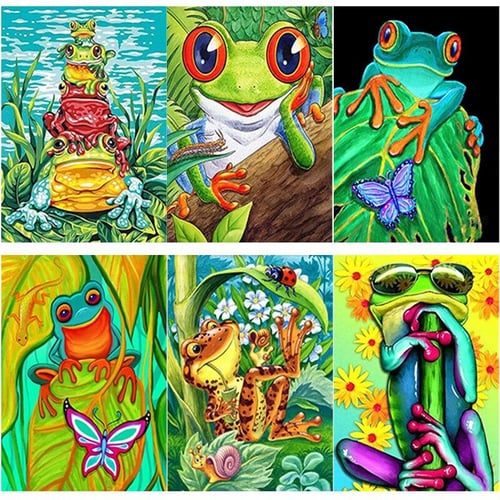 Cute Diamond Painting Kit Of A Small Frog, Adult Tools, 5d Diy Art
