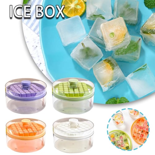 Ice Ball Maker Mold Mini Round Ice Cube Tray Reusable with Lid for Freezer