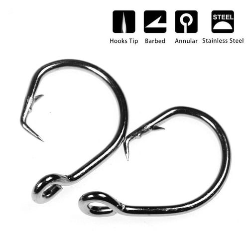 8/0-18/0 Saltwater Fishing Hook Imported Stainless Steel Barbed