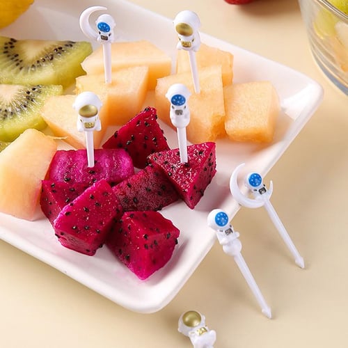 30pcs Animal Food Picks( Random Colors) For Bento Box, Lovely Cartoon Fruit  Skewers & Picks For Kids, Lunch Box Accessory